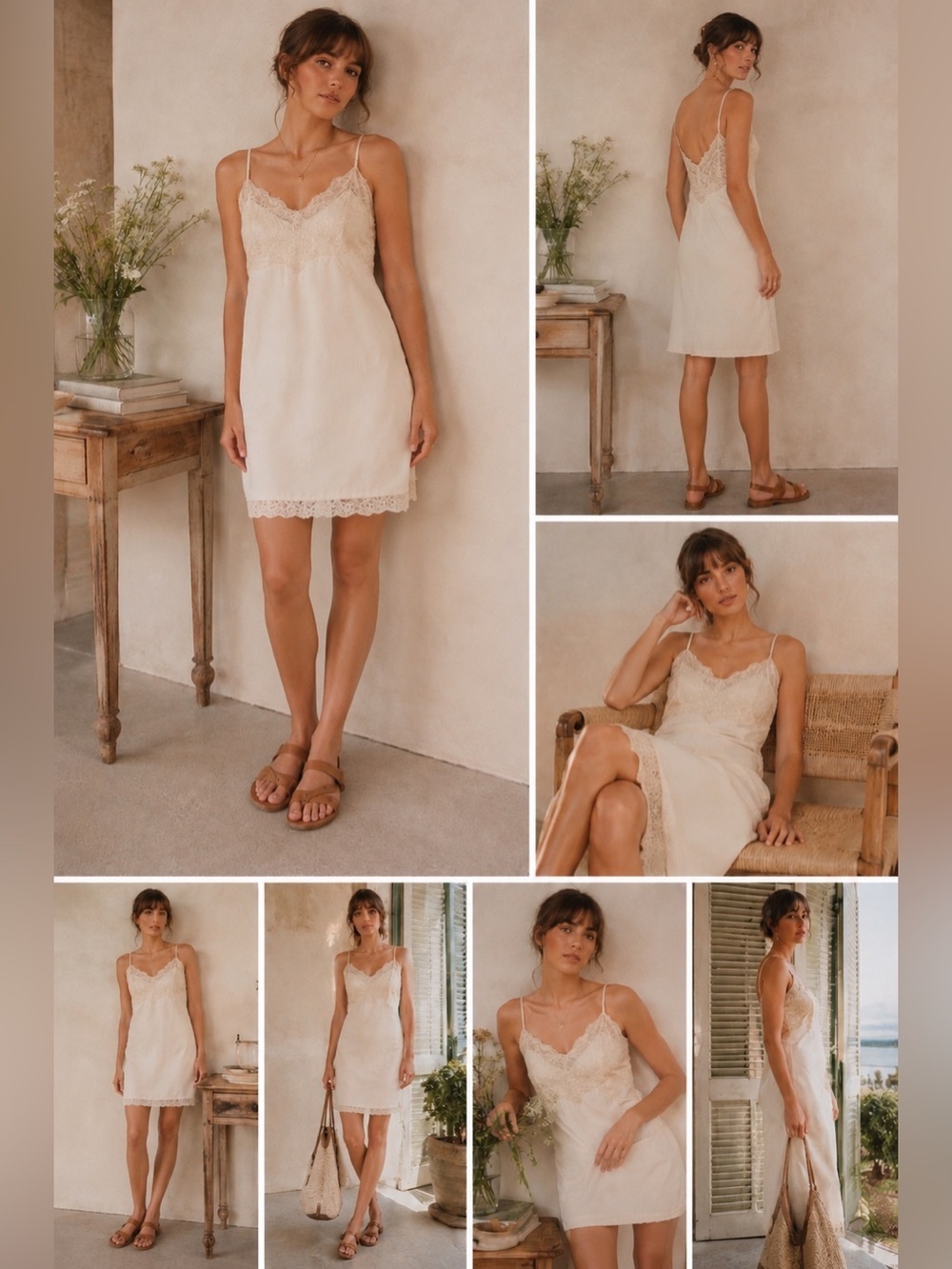 Vintage  lace slip Dress Vanity Fair made in USA